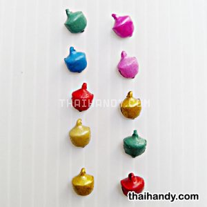 กระพรวนเหล็ก ด้าน ขนาด 8 mm  บรรจุ 10 อัน สีคละสี รูปเต็ม