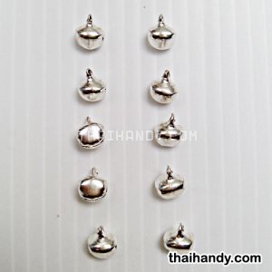 กระพรวนเหล็ก เงา ขนาด 8 mm  บรรจุ 10 อัน สีเงิน รูปเต็ม