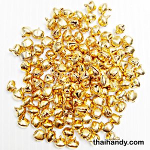 กระพรวนเหล็ก เงา ขนาด 8 mm  บรรจุ 100 อัน สีทอง รูปเต็ม