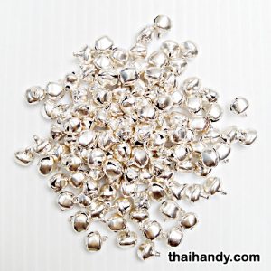 กระพรวนเหล็ก เงา ขนาด 8 mm  บรรจุ 100 อัน สีเงิน รูปเต็ม