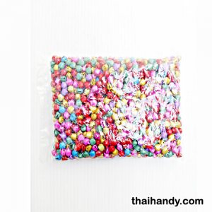 กระพรวนเหล็ก ด้าน ขนาด 8 mm  บรรจุ 500 อัน สีคละสี รูปเต็ม