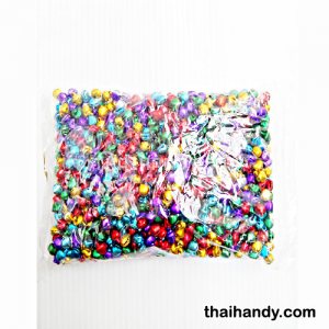 กระพรวนเหล็ก เงา ขนาด 8 mm  บรรจุ 500 อัน สีคละสี รูปเต็ม