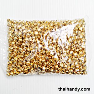 กระพรวนเหล็ก เงา ขนาด 8 mm  บรรจุ 500 อัน สีทอง รูปเต็ม