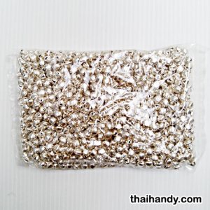 กระพรวนเหล็ก เงา ขนาด 8 mm  บรรจุ 1000 อัน สีเงิน รูปเต็ม