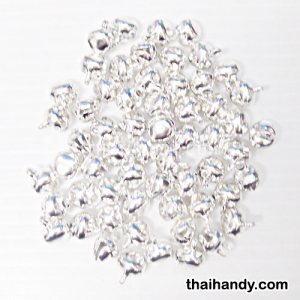 กระพรวนเหล็ก เงา ขนาด 10 mm  บรรจุ 100 อัน สีเงิน รูปเต็ม