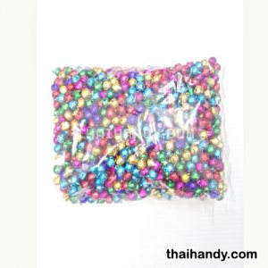 กระพรวนเหล็ก เงา ขนาด 10 mm  บรรจุ 500 อัน สีคละสี รูปเต็ม