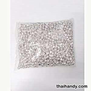 กระพรวนเหล็ก เงา ขนาด 10 mm  บรรจุ 500 อัน สีเงิน รูปเต็ม