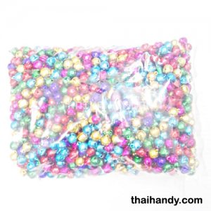 กระพรวนเหล็ก เงา ขนาด 10 mm  บรรจุ 1000 อัน สีคละสี รูปเต็ม