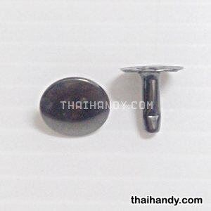 ตะปูย้ำหน้าเดียว หน้ากว้าง 13 มิล ขนาดขายาว 12 mm  บรรจุ 10 ชุด สีดำเงา รูปเต็ม