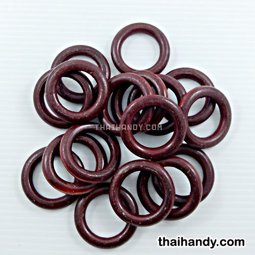 ห่วงไม้กลม ขนาด 3 cm  บรรจุ 50 อัน สีน้ำตาล รูปเต็ม