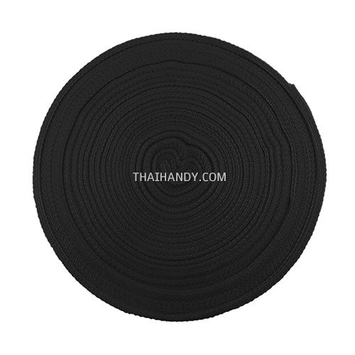 สายผ้า-ผ้ากุ๊น PP  ลายเวอร์จิ้น ขนาด 1 นิ้ว บรรจุ 50 เมตร สีดำ รูปเต็ม