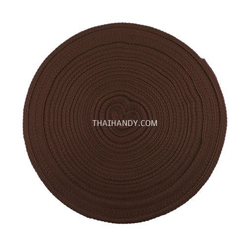 สายผ้า-ผ้ากุ๊น PP  ลายเวอร์จิ้น ขนาด 1 นิ้ว บรรจุ 50 เมตร สีน้ำตาลเข้ม รูปเต็ม