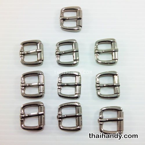 หัวเข็มขัดสี่เหลี่ยม โลหะ ขนาด 1.8 X2.2 cm  บรรจุ 10 อัน สีนิเกิ้ล รูปเต็ม