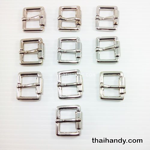 หัวเข็มขัดสี่เหลี่ยม โลหะ ขนาด 1.7 X2 cm  บรรจุ 10 อัน สีนิเกิ้ล รูปเต็ม