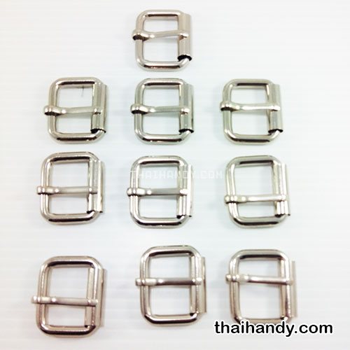 หัวเข็มขัดสี่เหลี่ยม โลหะ ขนาด 1.7 X2.5 cm  บรรจุ 10 อัน รูปเต็ม