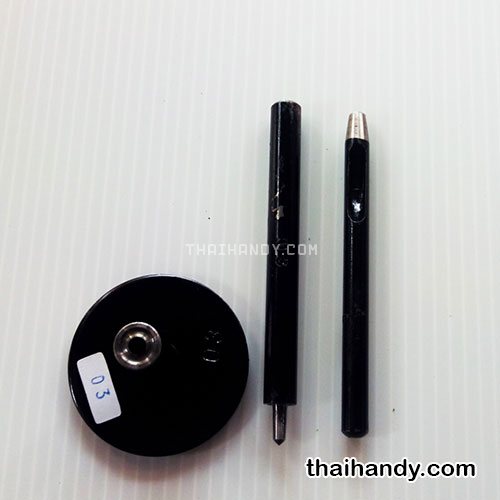 ชุดตอกตาไก่ พร้อมที่เจาะ ขนาด 03  บรรจุ 1 ชุด สีดำ รูปเต็ม