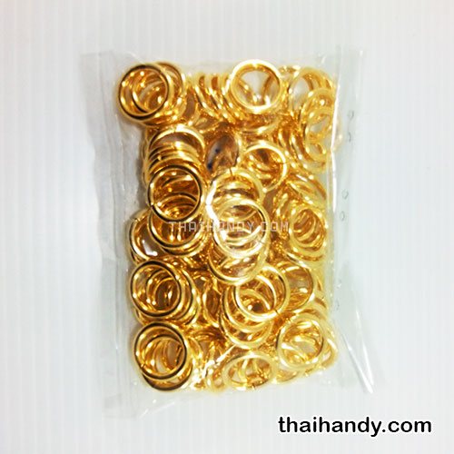 ห่วงเหล็กกลม ขนาด 0.7 นิ้ว บรรจุ 100 อัน สีทอง รูปเต็ม