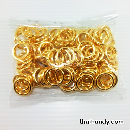 ห่วงเหล็กกลม ขนาด 0.7 นิ้ว บรรจุ 300 อัน สีทอง รูปเต็ม