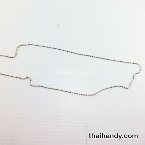 โซ่ไข่ปลา เฉพาะสาย ขนาด 2.4 mm  บรรจุ 1 เมตร สีนิเกิ้ล รูปเต็ม