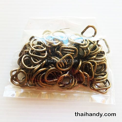 ห่วงเหล็กตัว D  ขนาด 0.5 นิ้ว บรรจุ 100 อัน สีทองรมดำ รูปเต็ม