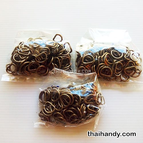 ห่วงเหล็กตัว D  ขนาด 0.5 นิ้ว บรรจุ 300 อัน สีทองรมดำ รูปเต็ม