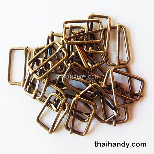 ตัวปรับสายโลหะ 2 ช่อง ขนาด 1.2 นิ้ว บรรจุ 20 อัน สีทองรมดำ รูปเต็ม