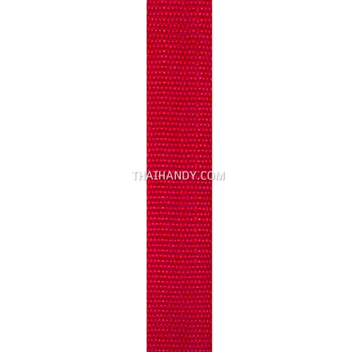 สายผ้า-ผ้ากุ๊น PP  ลายเวอร์จิ้น ขนาด 1 นิ้ว บรรจุ 1 เมตร สีแดง รูปเต็ม