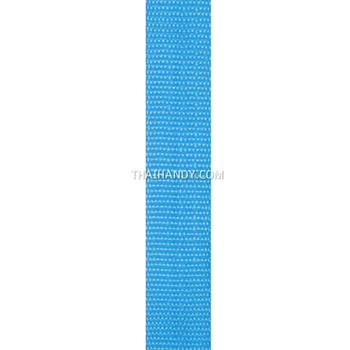 สายผ้า-ผ้ากุ๊น PP  ลายเวอร์จิ้น ขนาด 1 นิ้ว บรรจุ 1 เมตร สีฟ้าเข้ม รูปเต็ม