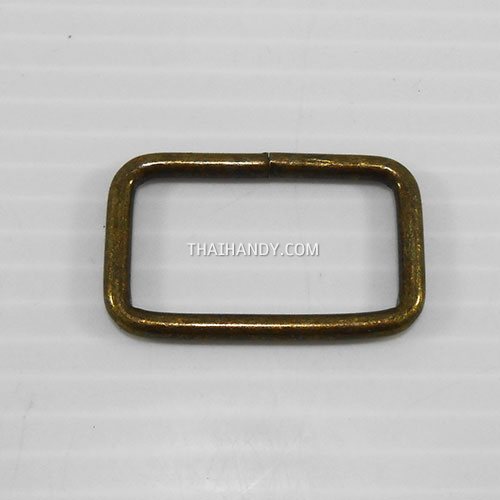 ห่วงเหล็กสี่เหลี่ยม ขนาด 1.2 นิ้ว บรรจุ 1 อัน สีทองรมดำ รูปเต็ม