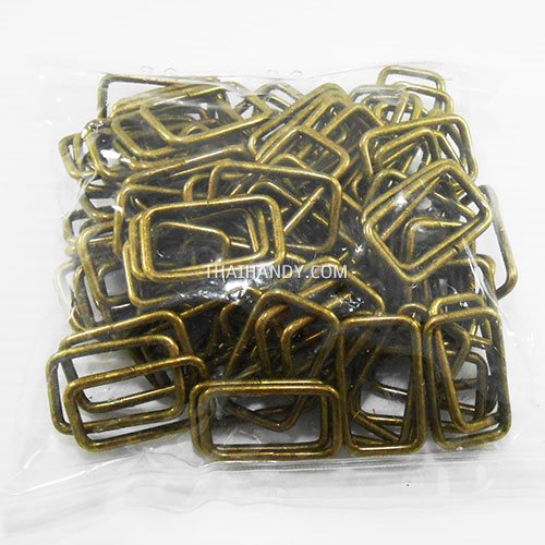 ห่วงเหล็กสี่เหลี่ยม ขนาด 1.2 นิ้ว บรรจุ 100 อัน สีทองรมดำ รูปเต็ม