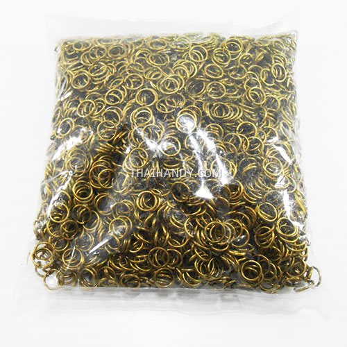 ห่วงเหล็กกลม ขนาด 10 mm  บรรจุ 1 กิโลกรัม สีทองรมดำ รูปเต็ม