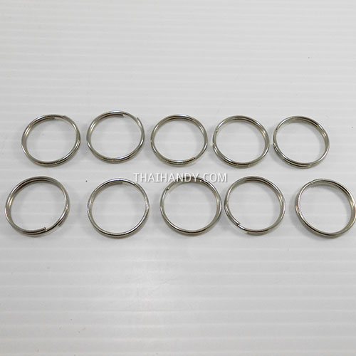 ห่วงพวงกุญแจ เฉพาะห่วง ขนาด 2 cm  บรรจุ 10 อัน สีนิเกิ้ล รูปเต็ม