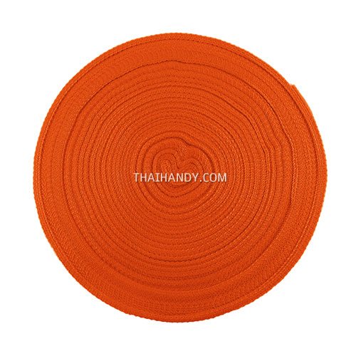 สายผ้า-ผ้ากุ๊น PP  ลายเวอร์จิ้น ขนาด 1 นิ้ว บรรจุ 50 เมตร สีส้ม รูปเต็ม