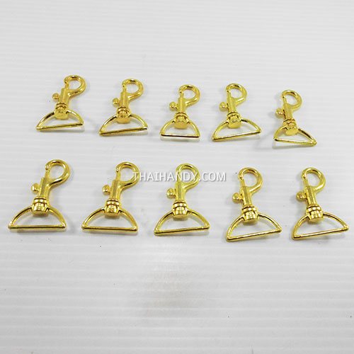 คอหมาโลหะ ปากโค้ง ขนาด 2.5x4.21 cm  บรรจุ 10 อัน สีทอง รูปเต็ม