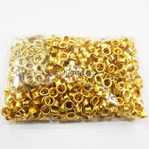 ตาไก่ เหล็ก ขนาด 11 mm (25) บรรจุ 5 กุรุส (720 ชุด) สีทอง รูปเต็ม