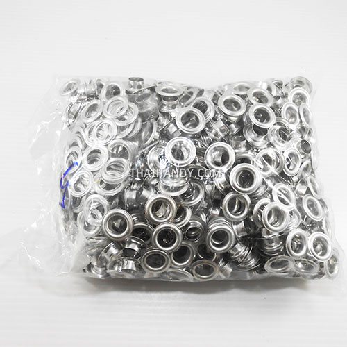 ตาไก่ อลูมิเนียม ขนาด 11 mm (25) บรรจุ 5 กุรุส (720 ชุด) สีเงิน รูปเต็ม