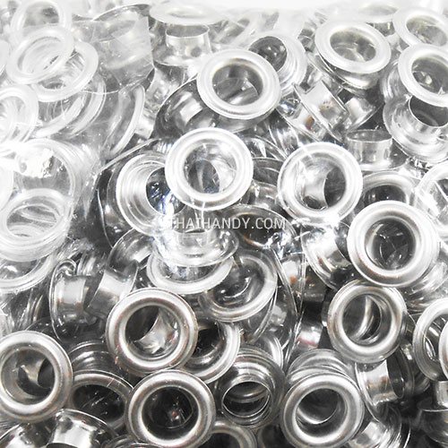 ตาไก่ อลูมิเนียม ขนาด 11 mm (25) บรรจุ 10 กุรุส (1440 ชุด) สีเงิน รูปเต็ม