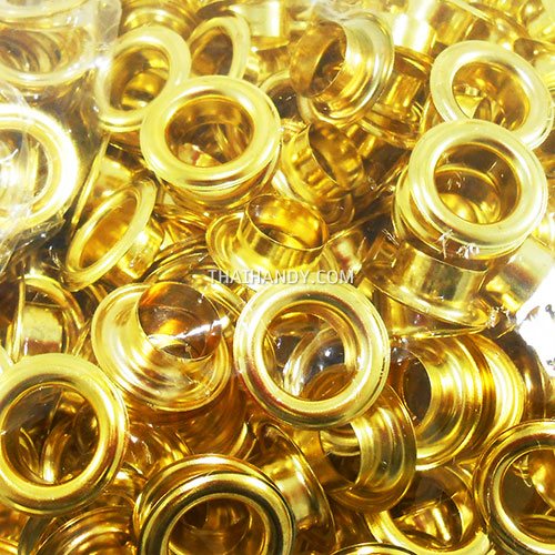 ตาไก่ เหล็ก ขนาด 13.8 mm (28) บรรจุ 10 กุรุส (1440 ชุด) สีทอง รูปเต็ม