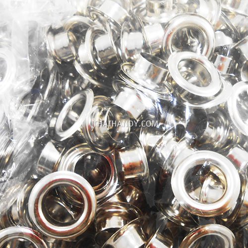 ตาไก่ เหล็ก ขนาด 13.8 mm (28) บรรจุ 10 กุรุส (1440 ชุด) สีนิเกิ้ล รูปเต็ม