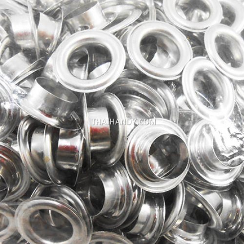 ตาไก่ อลูมิเนียม ขนาด 13.8 mm (28) บรรจุ 10 กุรุส (1440 ชุด) สีเงิน รูปเต็ม