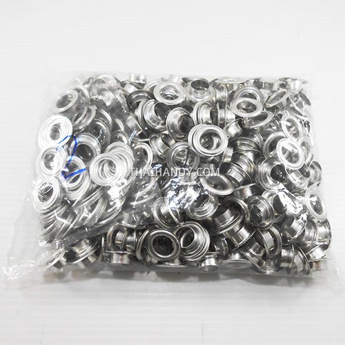 ตาไก่ อลูมิเนียม ขนาด 13.8 mm (28) บรรจุ 2 กุรุส(288 ชุด) สีเงิน รูปเต็ม