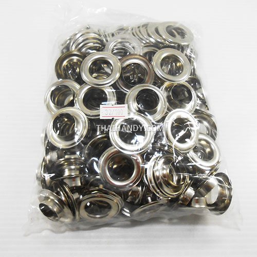 ตาไก่ เหล็ก ขนาด 19.5 mm (32) บรรจุ 100 ชุด สีนิเกิ้ล รูปเต็ม