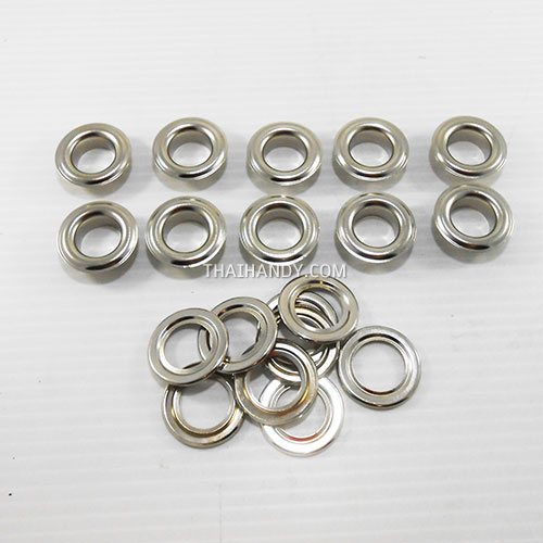 ตาไก่ เหล็ก ขนาด 16 mm (30) บรรจุ 10 ชุด สีนิเกิ้ล รูปเต็ม
