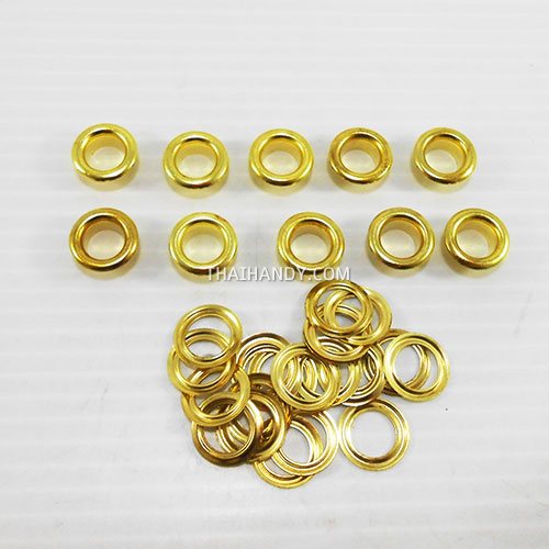 ตาไก่ เหล็ก ขนาด 8.7 mm (23) บรรจุ 10 ชุด สีทอง รูปเต็ม