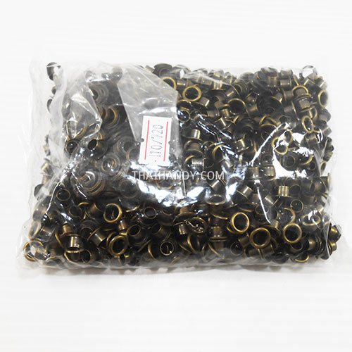 ตาไก่ เหล็ก ขนาด 5.7 mm (10) บรรจุ 10 กุรุส (1440 ชุด) สีทองรมดำ รูปเต็ม