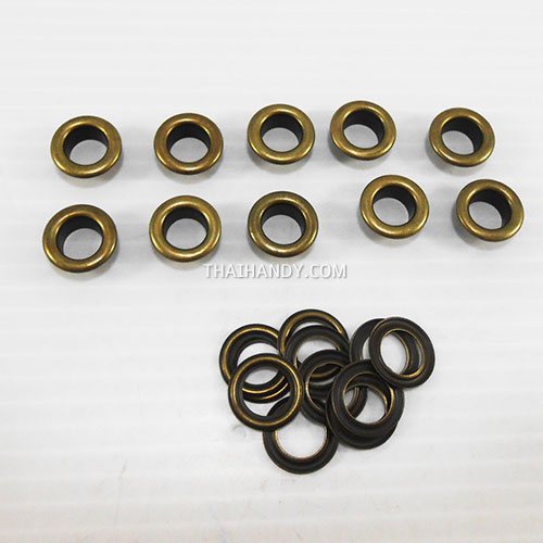 ตาไก่ เหล็ก ขนาด 8.7 mm (23) บรรจุ 10 ชุด สีทองรมดำ รูปเต็ม