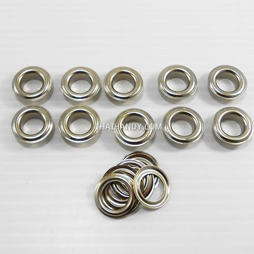 ตาไก่ เหล็ก ขนาด 11 mm (25) บรรจุ 10 ชุด สีนิเกิ้ล รูปเต็ม
