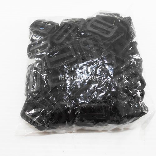 ตัวปรับสายพลาสติก 2 ช่อง ขนาด 1 นิ้ว บรรจุ 100 อัน สีดำ รูปเต็ม