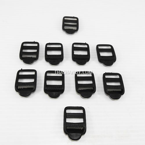 ตัวปรับสายพลาสติก 3 ช่อง ขนาด 3/4 นิ้ว บรรจุ 10 อัน สีดำ รูปเต็ม