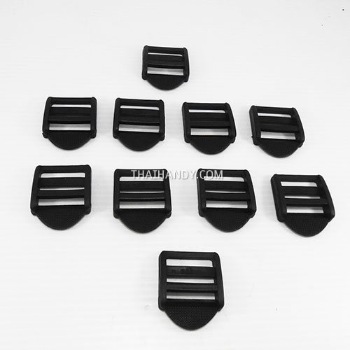 ตัวปรับสายพลาสติก 3 ช่อง ขนาด 1.2 นิ้ว บรรจุ 10 อัน สีดำ รูปเต็ม